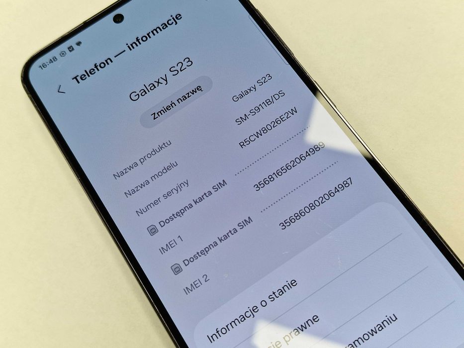 Samsung Galaxy S23/ 8GB/ 128GB/ Phantom Black/ Grade C + ładowarka