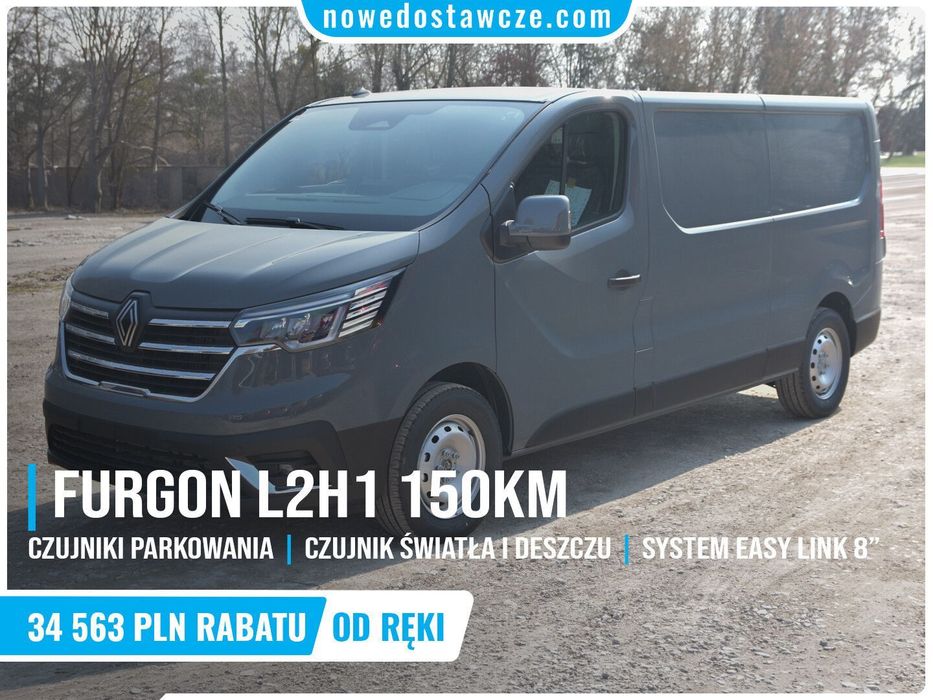 Renault Trafic Furgon L2H1 2.0 150KM  FURGON L2H1 150KM | Ekran 8" | Czujniki Parkowania | Czujnik Deszczu