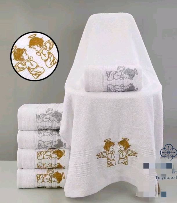 Крижма махрова з вишивкою