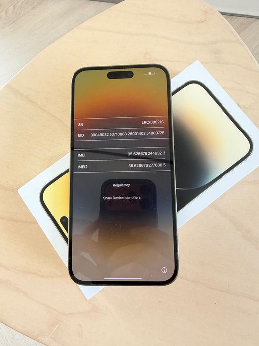 iPhone 14 Pro Max Gold 128 GB + nowy kabel do ładowania + etui