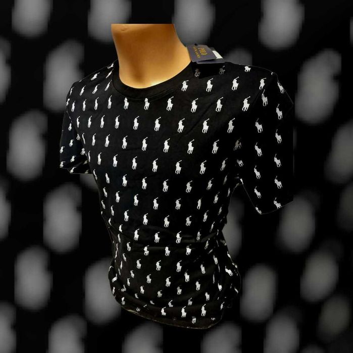 T-shirt bawełniany Polo Ralph Lauren - monogram XXL