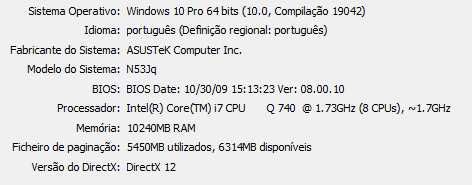 Portátil Asus N53J Intel i7 10gb ram