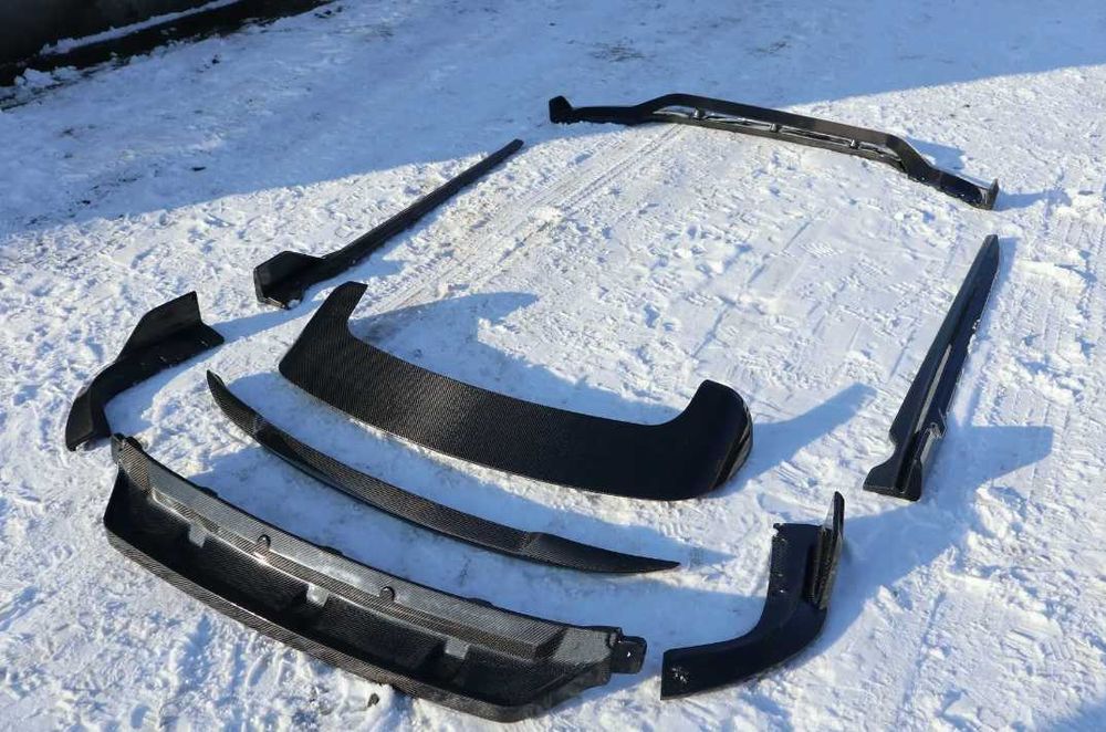 Обвес BMW x5 g05 комплект спойлер губа диффузор пороги бмв х5 г Карбон