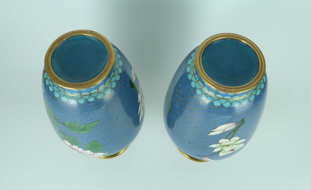 Par de jarras Cloisonné China - 21 cm