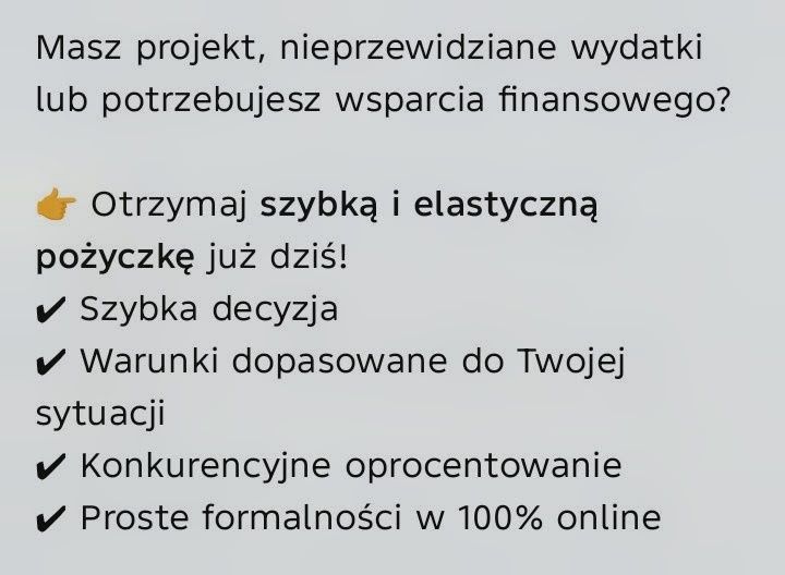 Oferta pożyczki z natychmiastową satysfakcją