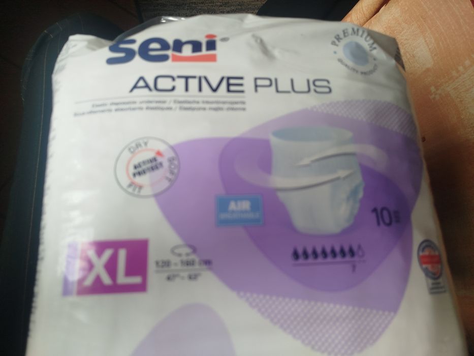 Pieluchomajtki seni active plus xl nowe
