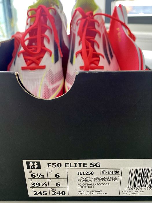 Chuteiras Adidas F50 Elite SG TAM 39 1/2 – NOVAS/Estrear (Gama Pro)