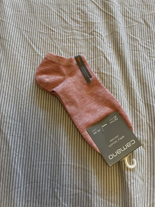 2-pack wiskozowe skarpetki stopki różowe perłowe s 35-38