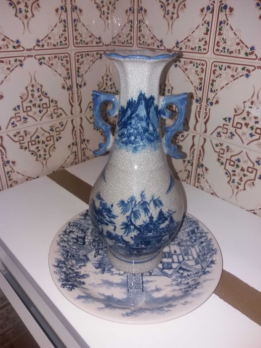 Conjunto decoraçao antigo em cerãmica