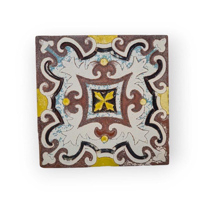 Azulejo Antigo “Fábrica di Mayolica – Tucumán” |Ornamental Policromado