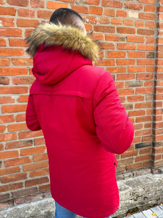 Парка зимняя Multi Club красного цвета теплая куртка мужская