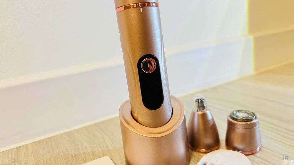 Жіночий тример XE-T1901 3в1 для бікіні тіла обличчя носа 600mAh IPX6 електробритва LCD док станція USB-C женский лица тела бикини триммер