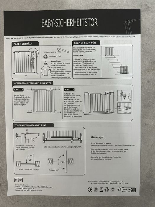 Porta de segurança para bebés da marca Naizy