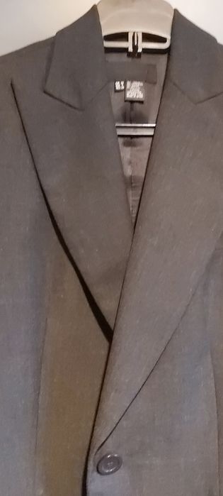 Fato de blazer cintado e saia ligeiro envaze, ZARA WOMAN, 36/38, cinza