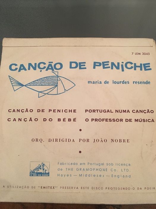 Vinil singel - Canção de Peniche - Maria de Lourdes Resende