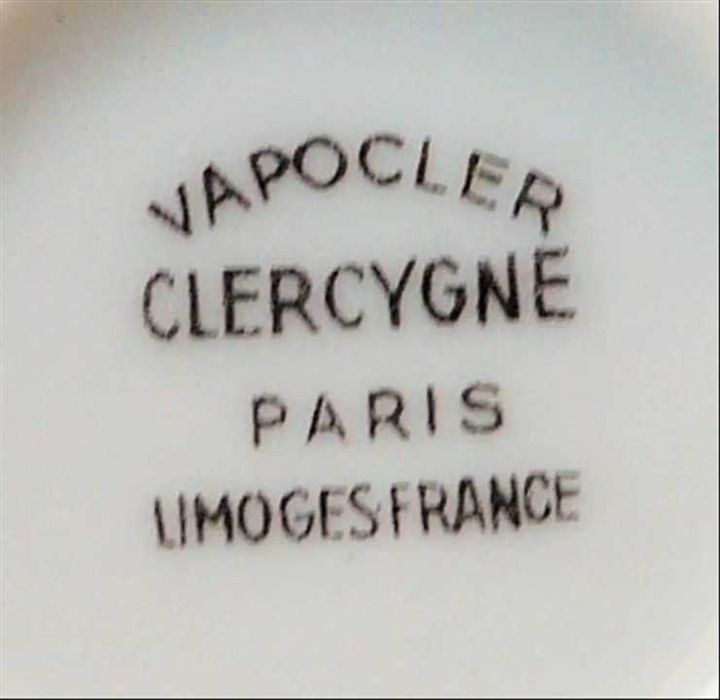Vaporizador de perfume porcelana fina Limoges Vapocler Clercygne Paris