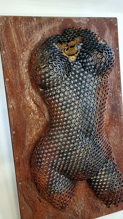 Złote Serce - Metalowa rzeźba