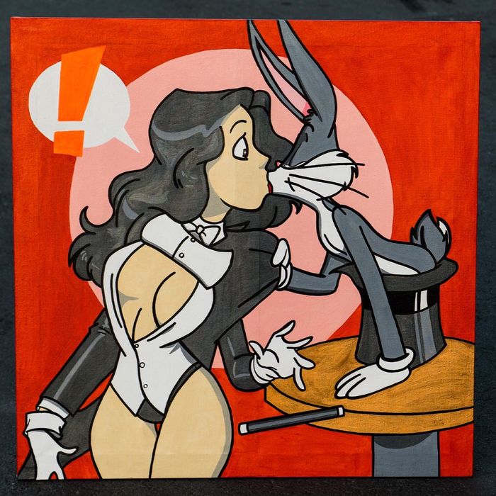 Картина в офис багз банни картина акрилом поп Арт стрит Арт