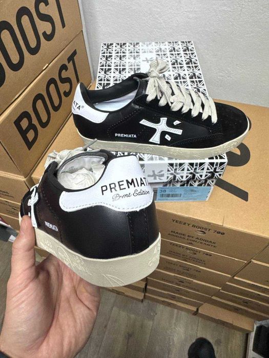 Кеды Кроссовки Premiata steven black / Премиата черные 38 39 42 43 44