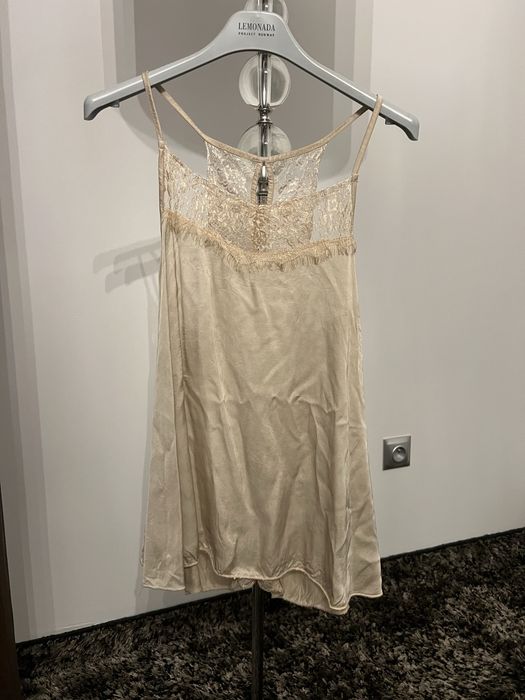 Top na ramiaczkach, one size, bezowy