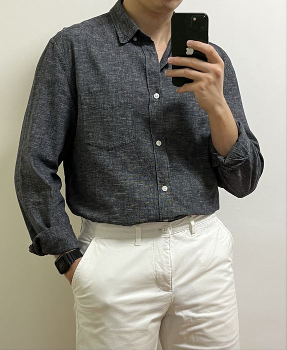 H&M regural fit рубашка мужская / Размер L