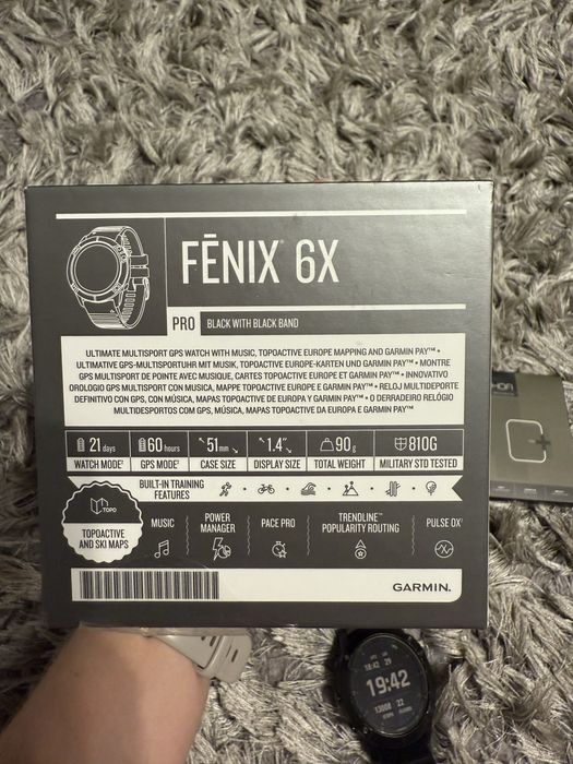 Garmin fanix 6x Pro czarny