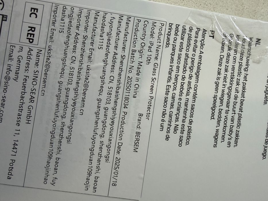 Peliculas proteccao Ipad 10 g.