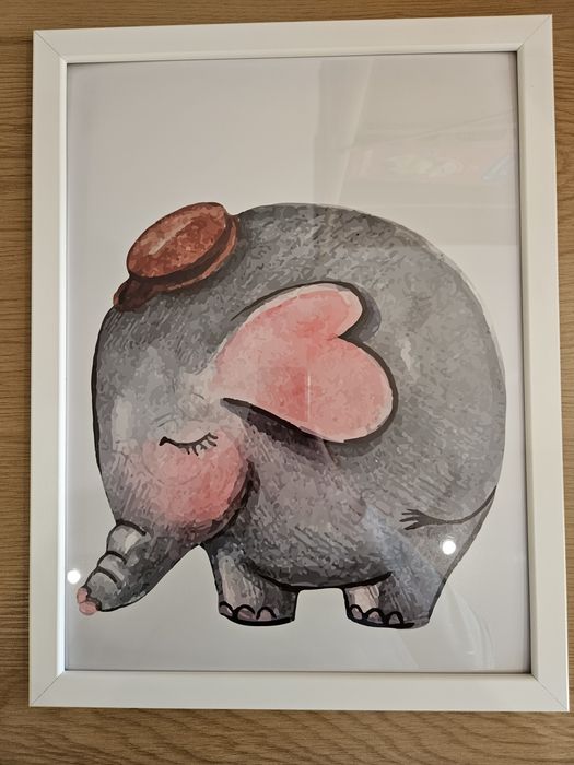 Zestaw 3 obrazków do pokoju dziewczynki 33x43cm