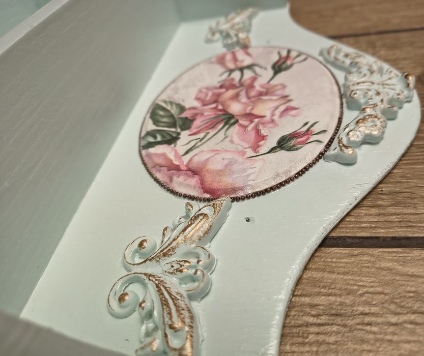 Półka decoupage dekoracja wnętrz