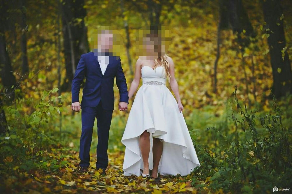 suknia ślubna z kieszeniami r.38/40