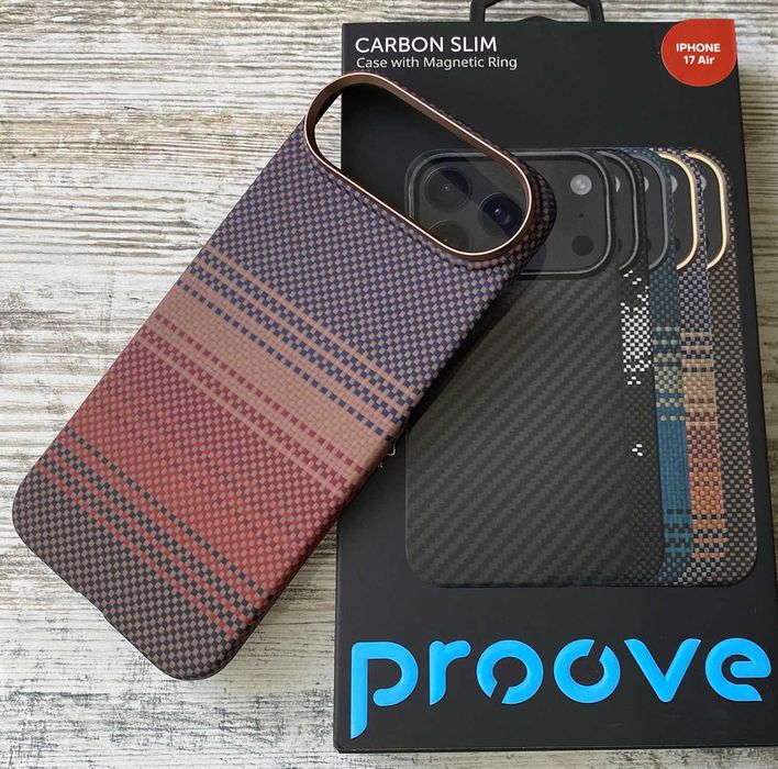 Карбоновий чохол Proove Carbon Slim Magnetic iPhone 17 / 17 Air / 17 Pro / 17 Pro Max