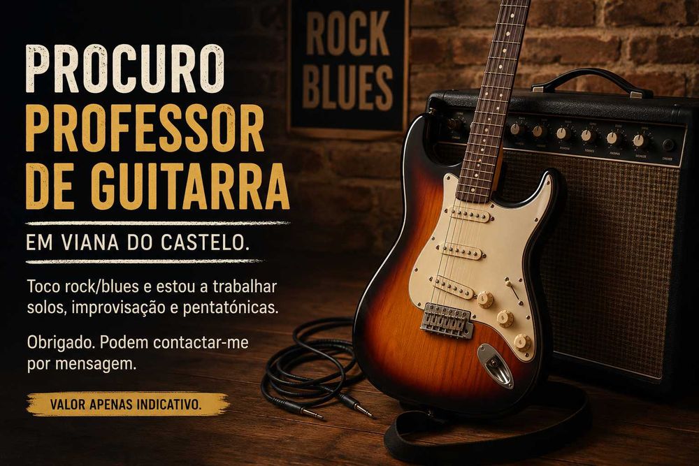 Procuro professor de guitarra em Viana do Castelo.