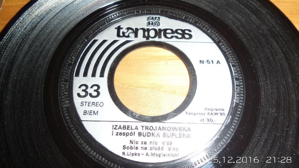 Izabela Trojanowska Budka Suflera winyl singiel stan dobry
