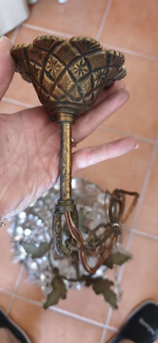 Lustre de teto com 2 apliques de parede