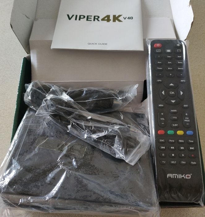Tuner Amiko viper 4K V40 dvb-t dvb-s2 usb 3.0 + GRATIS czujnik openatv