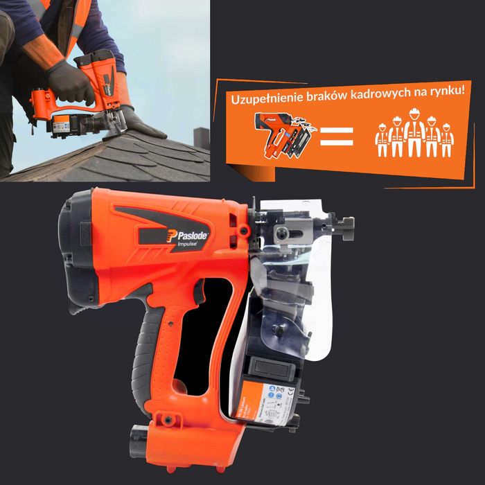 MOCNA Gwoździarka gazowa Paslode IM45 CW do papy gontu papiarka FV,24H