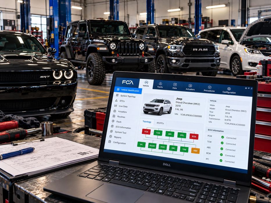 Diagnostyka komputerowa  Jeep / Dodge / Chrysler / RAM / Fiat