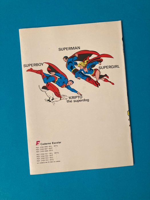 Caderno Escolar do Superboy and Krypto Anos 80 DC Comics