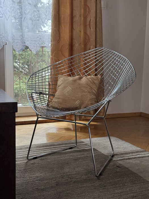 Fotel metalowy Bertoia Diamond chair