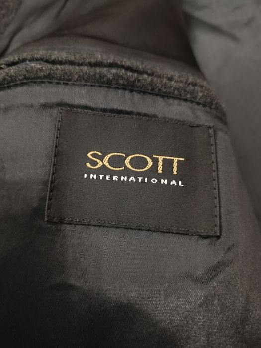 Płaszcz, Scott, 54/XL, stalowo szary, 65% wełna, 10% kaszmir