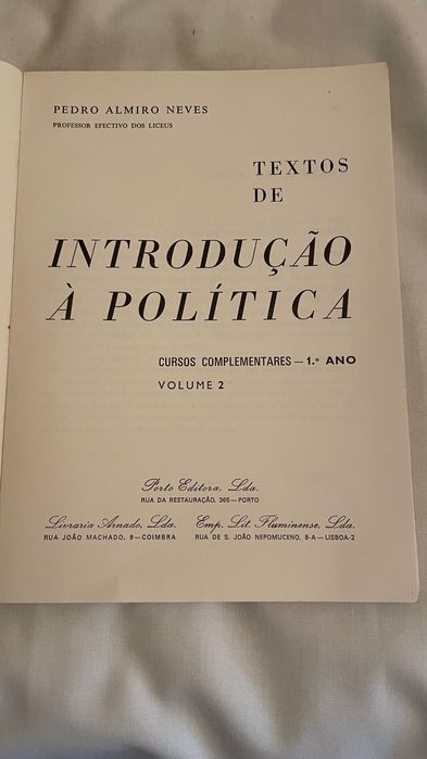 Livro Textos De Introdução À Política 2