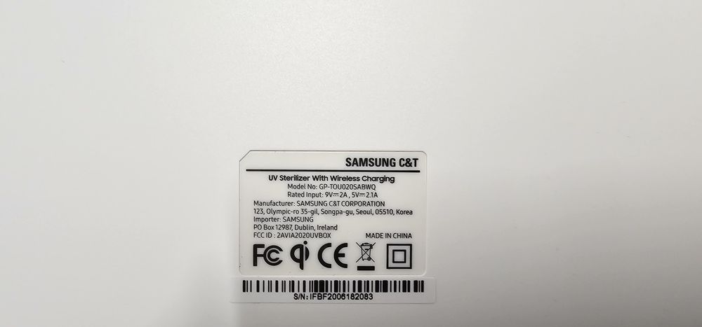Carregador Esterilizador Samsung UV 10 W