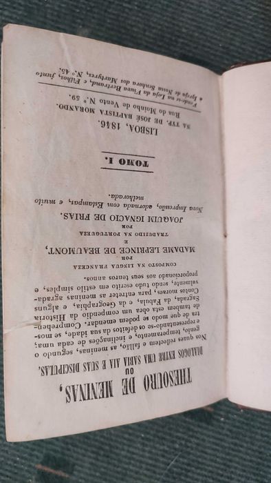 Thesouro de Meninas Dialogos de uma sabia aia e suas disc-Tomo I, 1846