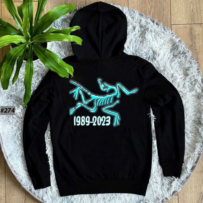 Черное Худи ARCTERYX Neon Горы (XS S M L XL)