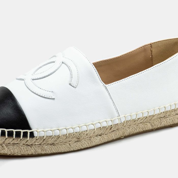 Еспадрильї Chanel White Black Luxe еспадрилі