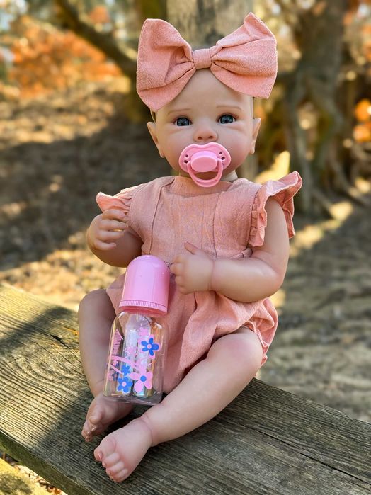 Lalka Reborn Niemowlę Realistyczna Dziewczynk z Magnetycznym Smoczkiem