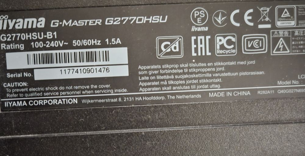 Monitor iiyama g master G2770hsu b1 27cali IPS