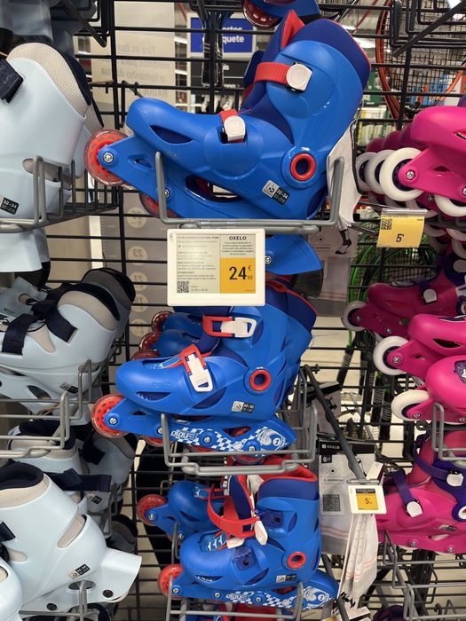 Patins com rodas para menino, tamanho 32-34