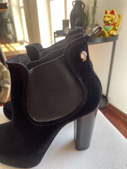 Botins pretos veludo da Lemon Jelly 37