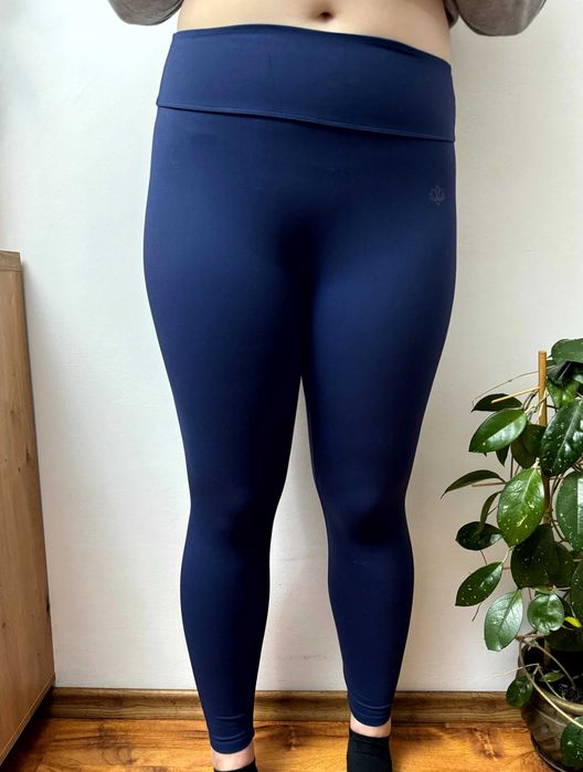 Legginsy sportowe granatowe modelujące spodnie getry Jentle XL 42